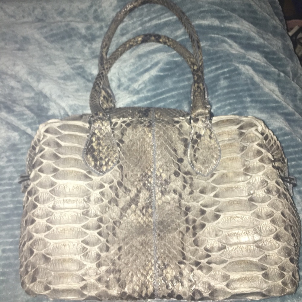GENUINE PYTHON La Canadienne “Bahamas” Handbag
